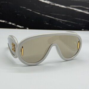 NEW LOEWE LW40108I 24C GRAY/SMOKE MASK UNISEX SUNGLASSES LOEWE